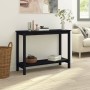 Solid black pine wood console table 110x40x80 cm by vidaXL, Side tables - Ref: Foro24-822286, Price: 127,50 €, Discount: %