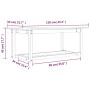 Couchtisch aus massivem weißem Kiefernholz, 110 x 55 x 45 cm von vidaXL, Couchtisch - Ref: Foro24-822168, Preis: 76,16 €, Rab...