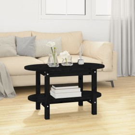 Solid black pine wood coffee table 80x45x45 cm by vidaXL, Coffee table - Ref: Foro24-822296, Price: 65,99 €, Discount: %