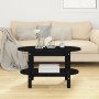 Mesa de centro de madera maciza de pino negro 80x45x45 cm de vidaXL, Mesas de centro - Ref: Foro24-822296, Precio: 65,99 €, D...