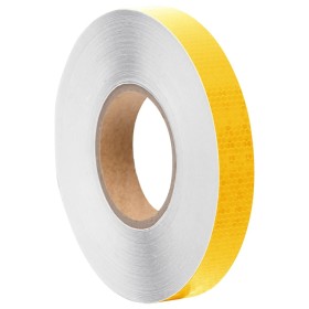 Yellow PVC reflective adhesive tape 2.5 cm x 50 m by vidaXL, Road and traffic signs - Ref: Foro24-153118, Price: 17,17 €, Dis...