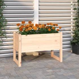 Jardinera de madera maciza de pino 78x40x52 cm de vidaXL, Maceteros y jardineras - Ref: Foro24-822117, Precio: 59,99 €, Descu...