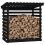 Solid black pine firewood rack 108x73x108 cm by vidaXL, Accessories for bags and firewood holders - Ref: Foro24-822226, Price...