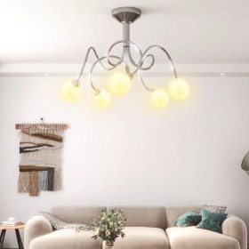 Ceiling lamp with round glass shades and 5 LED G9 bulbs by vidaXL, ceiling lights - Ref: Foro24-337907, Price: 53,99 €, Disco...