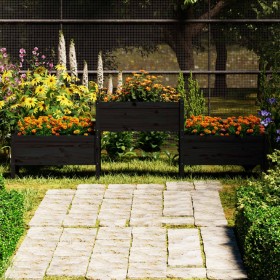 Jardinera madera maciza de pino negro 245,5x44x75 cm de vidaXL, Maceteros y jardineras - Ref: Foro24-822256, Precio: 148,99 €...