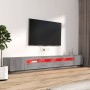 TV-Möbelset mit LEDs 3-teilig Sonoma graues Sperrholz von vidaXL, TV-Möbel - Ref: Foro24-3120177, Preis: 168,25 €, Rabatt: %