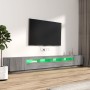 Set muebles TV con LEDs 3 pzas madera contrachapada gris Sonoma de vidaXL, Muebles TV - Ref: Foro24-3120177, Precio: 168,25 €...