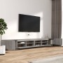 Set muebles TV con LEDs 3 pzas madera contrachapada gris Sonoma de vidaXL, Muebles TV - Ref: Foro24-3120177, Precio: 168,25 €...