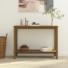 Solid pine wood honey brown console table 110x40x80 cm by vidaXL, Side tables - Ref: Foro24-822285, Price: 113,74 €, Discount: %