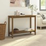 Solid pine wood honey brown console table 110x40x80 cm by vidaXL, Side tables - Ref: Foro24-822285, Price: 113,68 €, Discount: %