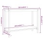 Konsolentisch aus massiver Kiefer honigbraun 110x40x80 cm von vidaXL, Seitentische - Ref: Foro24-822285, Preis: 113,99 €, Rab...