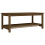 Mesa de centro madera maciza de pino marrón miel 110x55x45 cm de vidaXL, Mesas de centro - Ref: Foro24-822275, Precio: 113,06...