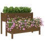 Honey brown solid pine wood planter 110x84x75 cm by vidaXL, Pots and planters - Ref: Foro24-822265, Price: 155,04 €, Discount: %