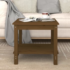 Solid honey brown pine wood coffee table 50x50x45 cm by vidaXL, Coffee table - Ref: Foro24-822280, Price: 62,04 €, Discount: %