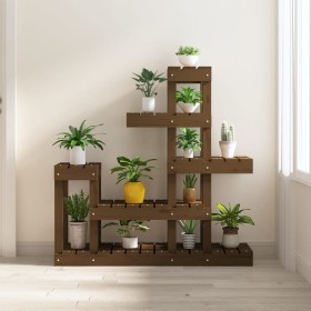 Solid wood plant support honey brown pine 92x25x97 cm by vidaXL, Pot stands - Ref: Foro24-822105, Price: 61,63 €, Discount: %