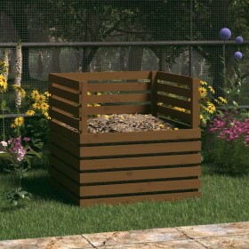 Honey brown solid pine wood composter 80x80x78 cm by vidaXL, Composters - Ref: Foro24-822190, Price: 112,13 €, Discount: %