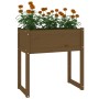 Solid honey brown pine wood planter 78x40x81 cm by vidaXL, Pots and planters - Ref: Foro24-822135, Price: 56,02 €, Discount: %