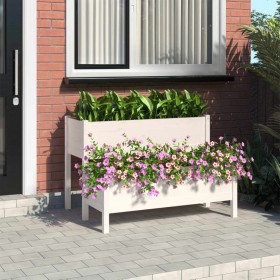 White solid pine wood planter 110x84x75 cm by vidaXL, Pots and planters - Ref: Foro24-822263, Price: 112,86 €, Discount: %