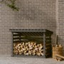 Solid gray pine wood firewood rack 108x73x79 cm by vidaXL, Accessories for bags and firewood holders - Ref: Foro24-822229, Pr...