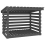 Solid gray pine wood firewood rack 108x73x79 cm by vidaXL, Accessories for bags and firewood holders - Ref: Foro24-822229, Pr...