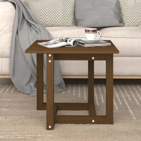 Mesa de centro madera maciza de pino marrón miel 50x50x45 cm de vidaXL, Mesas de centro - Ref: Foro24-822175, Precio: 35,25 €...