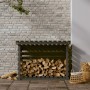 Solid gray pine wood firewood rack 108x73x79 cm by vidaXL, Accessories for bags and firewood holders - Ref: Foro24-822229, Pr...