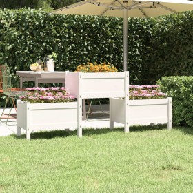 White solid pine wood planter 178.5x44x75 cm by vidaXL, Pots and planters - Ref: Foro24-822248, Price: 112,66 €, Discount: %