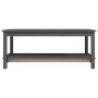 Mesa de centro de madera maciza de pino gris 110x55x45 cm de vidaXL, Mesas de centro - Ref: Foro24-822274, Precio: 75,99 €, D...