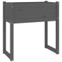 Solid gray pine wood planter 78x40x81 cm by vidaXL, Pots and planters - Ref: Foro24-822134, Price: 63,99 €, Discount: %