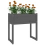 Solid gray pine wood planter 78x40x81 cm by vidaXL, Pots and planters - Ref: Foro24-822134, Price: 63,99 €, Discount: %