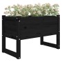 Solid black pine wood planter 78x40x52 cm by vidaXL, Pots and planters - Ref: Foro24-822121, Price: 72,01 €, Discount: %