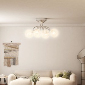 Ceiling lamp with reticular glass shades 4 G9 LED bulbs by vidaXL, ceiling lights - Ref: Foro24-337911, Price: 58,99 €, Disco...