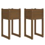 Planter 2 units solid pine wood honey brown 40x40x81 cm by vidaXL, Pots and planters - Ref: Foro24-822129, Price: 75,99 €, Di...