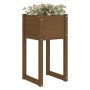 Planter 2 units solid pine wood honey brown 40x40x81 cm by vidaXL, Pots and planters - Ref: Foro24-822129, Price: 75,99 €, Di...