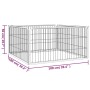 Dog run 4 panels powder coated steel by vidaXL, Dog kennels and fences - Ref: Foro24-171794, Price: 62,82 €, Discount: %