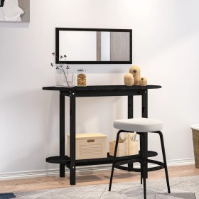 Solid black pine wood console table 110x40x80 cm by vidaXL, Coffee table - Ref: Foro24-822301, Price: 79,99 €, Discount: %