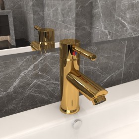 Gold finish bathroom sink faucet 130x176 mm by vidaXL, Faucets - Ref: Foro24-149067, Price: 32,10 €, Discount: %