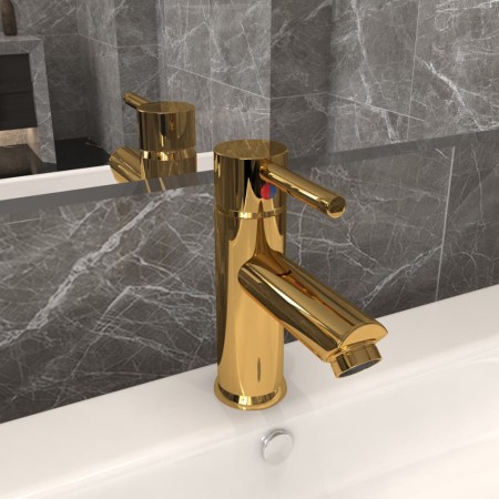 Grifo para lavabo de baño acabado dorado 130x176 mm de vidaXL, Grifos - Ref: Foro24-149067, Precio: 32,10 €, Descuento: %