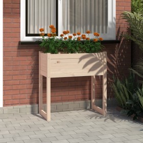 Jardinera de madera maciza de pino 78x40x81 cm de vidaXL, Maceteros y jardineras - Ref: Foro24-822132, Precio: 68,99 €, Descu...