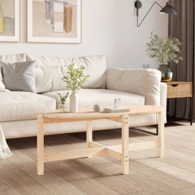 Solid pine wood coffee table 118x63x45 cm by vidaXL, Coffee table - Ref: Foro24-822317, Price: 62,02 €, Discount: %