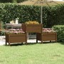 Jardinera de madera de pino maciza marrón miel 178,5x44x75 cm de vidaXL, Maceteros y jardineras - Ref: Foro24-822250, Precio:...