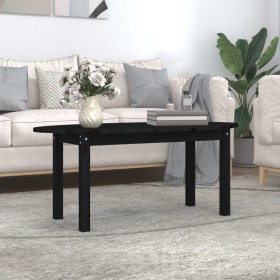 Solid black pine wood coffee table 110x55x45 cm by vidaXL, Coffee table - Ref: Foro24-822346, Price: 69,99 €, Discount: %