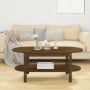 Solid honey brown pine wood coffee table 110x55x45 cm by vidaXL, Coffee table - Ref: Foro24-822290, Price: 110,65 €, Discount: %