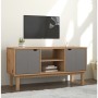 OTTA TV-Schrank aus massivem Kiefernholz, braun und grau, 113,5 x 43 x 57 cm von vidaXL, TV-Möbel - Ref: Foro24-348595, Preis...