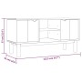 OTTA TV-Schrank aus massivem Kiefernholz, braun und grau, 113,5 x 43 x 57 cm von vidaXL, TV-Möbel - Ref: Foro24-348595, Preis...