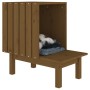 Casa para gatos madera maciza de pino marrón miel 60x36x60 cm de vidaXL, Mobiliario para gatos - Ref: Foro24-822455, Precio: ...