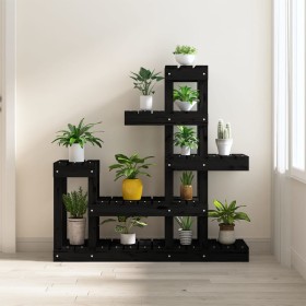 Plant stand solid black pine wood 92x25x97 cm by vidaXL, Pot stands - Ref: Foro24-822106, Price: 83,99 €, Discount: %