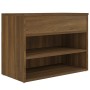 Banco zapatero madera contrachapada roble marrón 60x30x45 cm de vidaXL, Zapateros y organizadores de calzado - Ref: Foro24-81...