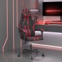 Drehbarer Gaming-Stuhl aus schwarzem und weinrotem Kunstleder von vidaXL, Gaming-Stühle - Ref: Foro24-349526, Preis: 123,63 €...