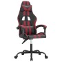 Drehbarer Gaming-Stuhl aus schwarzem und weinrotem Kunstleder von vidaXL, Gaming-Stühle - Ref: Foro24-349526, Preis: 123,63 €...